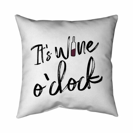 BEGIN HOME DECOR 20 x 20 in. Its Wine O Clock II-Double Sided Print Indoor Pillow 5541-2020-QU32-1